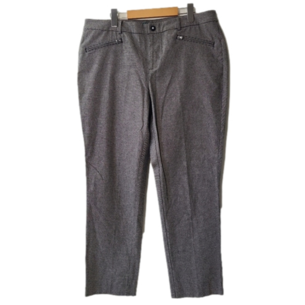 Lauren Ralph Lauren Women’s Houndstooth Ankle Cropped Career Trousers Size 14W
